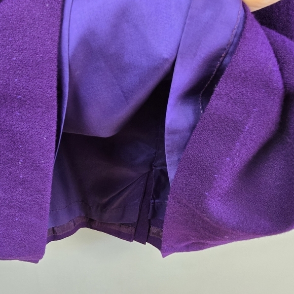 PENDLETON Vintage Pure Virgin Wool Midi Pencil Skirt Lined Purple Womens Size 10 - Picture 13 of 15